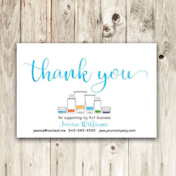 Rodan and Fields Customized Thank You Card, Digital Invitation, CustomNote, Business Launch, Great Skincare Products