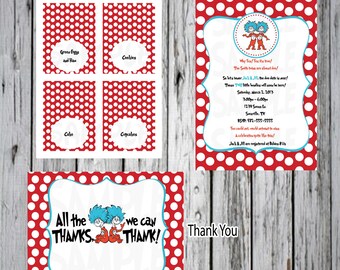 Thing 1 Thing 2 Baby Shower Invitation Etsy Thing 1 Thing 2 Baby Shower Invitation Etsy