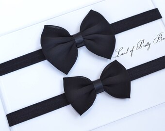 black bow headband baby