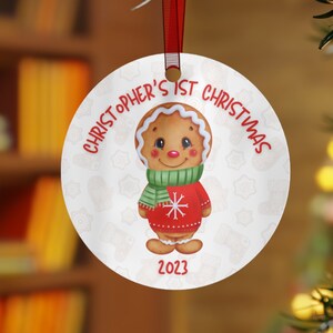 Personalized Baby&#39;s First Christmas Ornament - Gingerbread Man Ornament, 1st Christmas Ornament - First Christmas Custom Ornament 2024