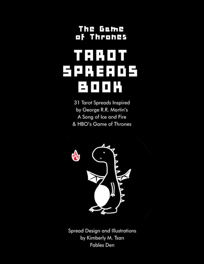 The Game Of Thrones Tarot Spreads Book 31 Spreads Doodled Etsy