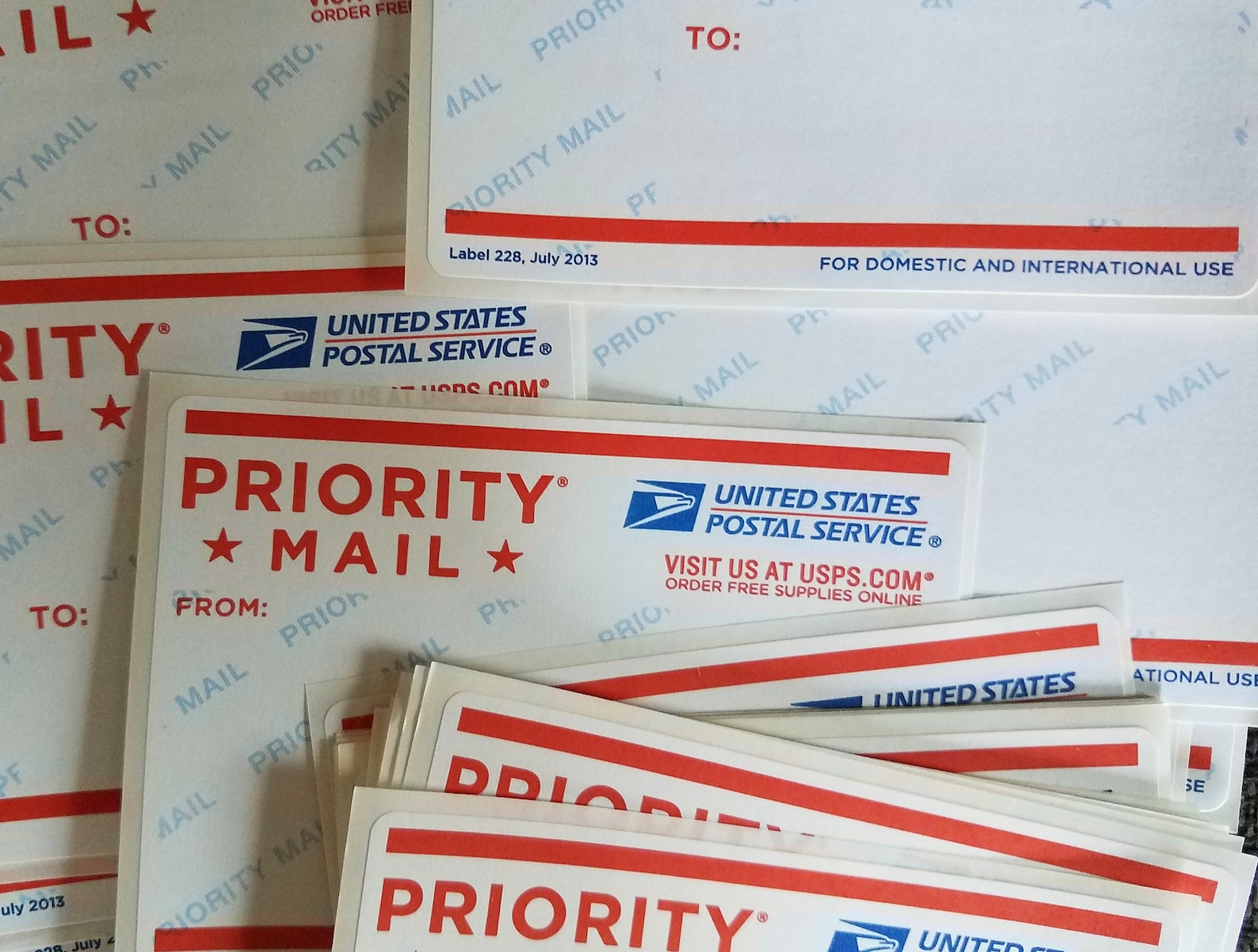 Lot of fifty 50 blank label 228 usps priority mail label etsy uk