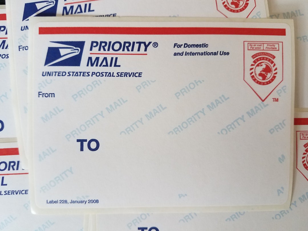 Lot of Fifty 50 Blank Label 228 USPS Priority Mail Label Etsy Lot of Fifty 50 Blank Label 228 USPS Priority Mail Label Etsy