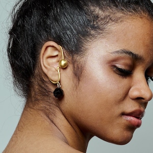 Handcrafted Ear Cuff: Gold Plated Wrap Earring, No Piercing