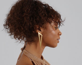 Triangle Earrings. Geometric Earrings. Statement Earrings. Statement Jewelry. Oversized Earrings, Gift for Her, Laka Luka Design "Triangle"