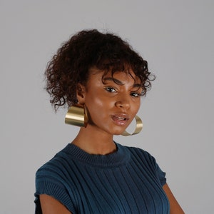 Chunky Hoop Earrings, Large Circular Earrings, Gold Big Hoops, Statement Earrings, Laka Luka design "Chunky Hoops"