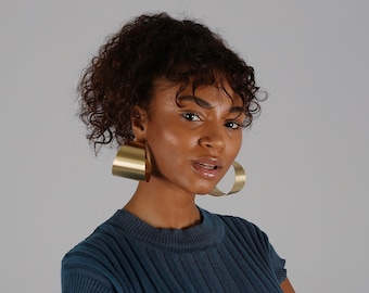 Chunky Hoop Earrings, Large Circular Earrings, Gold Big Hoops, Statement Earrings, Laka Luka design "Chunky Hoops"