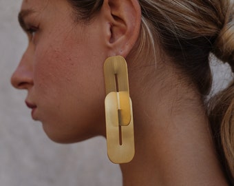 Oversized Earrings, Statement Earrings, Chain Jewelry,  Chains Earrings, Gold Earrings, Laka Luka Design "Chunky Chain" earrings