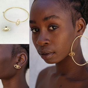 PAIR of 2 Different Earrings Mismatched Statement Earrings Asymmetrical Large Hoop Earrings Fashion Jewellery Laka Luka Design mataki Etsy