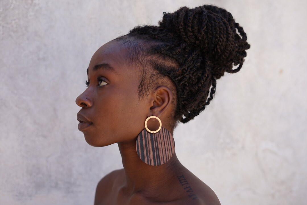 African Earrings, Oversized Earrings, Geometric Earrings. Statement