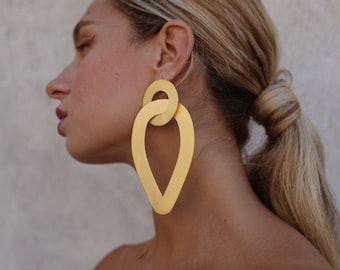 Oversized Earring, Huge Hoops, Statement Earring, Chunky Earrings, Chain Jewelry, Laka Luka Design "Impossible to Miss"