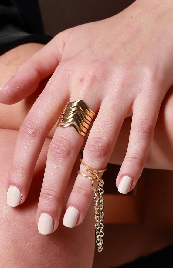 Set 22 Anelli Vintage Impilabili In Oro – Aperti, Minimalisti E Regolabili In Acciaio, Stile Bohémien Per Donna, Perfetti Per Ogni Dito