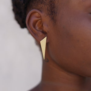 Tiny Stud Earrings, Small Triangle Earrings. Geometric Earrings. Statement Jewelry, Modern Earrings, Laka Luka design Earrings