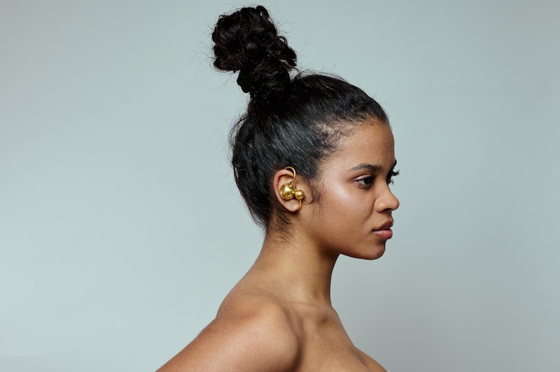 Ear Cuff, Wrap earrings, Ear Cuff No Piercing, Full Ear Coverage, Oversized Single Earring. Laka Luka Design, Gift for Her, Unique Jewelry image 3