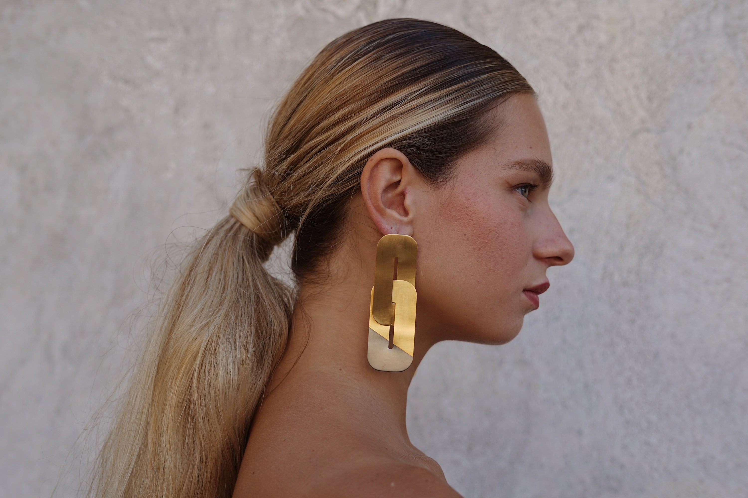 Oversized Earrings Statement Earrings Chunky Earrings Chain Etsy