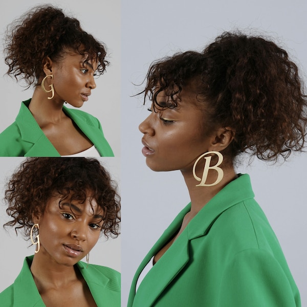 Monogram, Initial Earrings, Personalized Earrings, Custom initial, Personalized Gift. Laka Luka design Monogram Earrings, Gift For Her