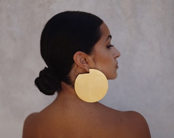 Oversized Earrings. African Earrings, Geometric Earrings. Statement Earrings. Large Hoop Earrings. Laka Luka design "Discos" earrings