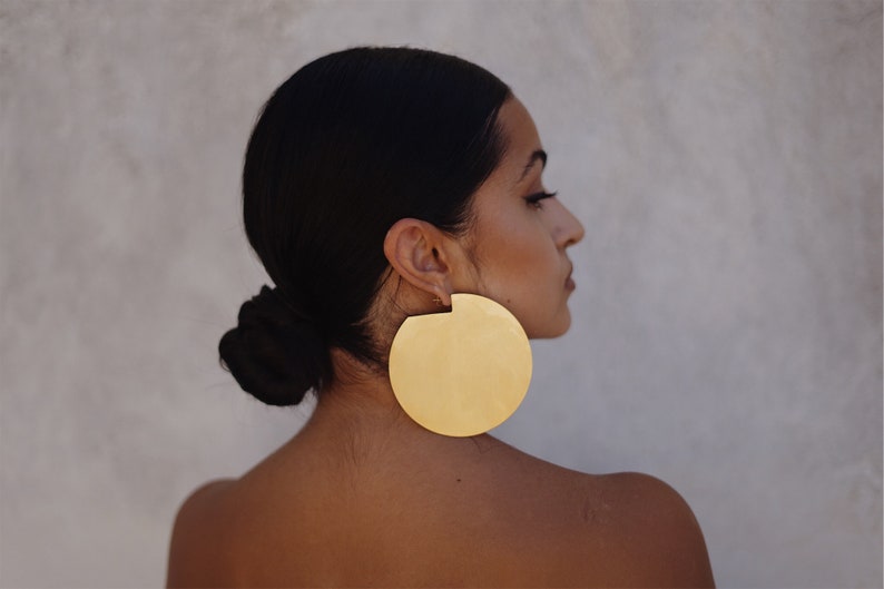 Oversized Earrings. African Earrings, Geometric Earrings. Statement Earrings. Large Hoop Earrings. Laka Luka design 'Discos' earrings 