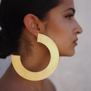 African Earrings, Custom Earrings Large Hoop Earrings. Laka Luka design Trois Quart earrings, Gift for Her, Handmade Earrings image 3