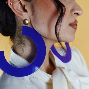 Clip On Earrings, Large Hoop Earrings. African Earrings, Statement Earrings, Oversized Earrings, 90s Style, Unique Jewlry, LakaLuka Design
