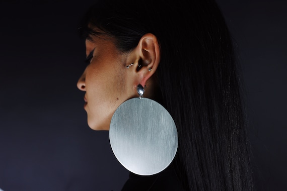 Orecchini A Cerchio Con Clip In Argento Sterling 925 E Perla Organica Bianca - Dorati Oro Giallo