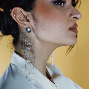Clip On Earrings, Personalized Earring, Oversized earring. Custom Earrings. Statement earrings. Large Earrings. Custom Jewelry. Gift for Her image 2