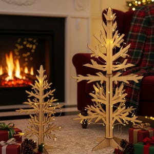 Christmas Tree, Eco Friendly Christmas Tree, Eco Friendly Living, Nordic Design, Wooden Christmas Tree, Laser Cut Christmas Tree