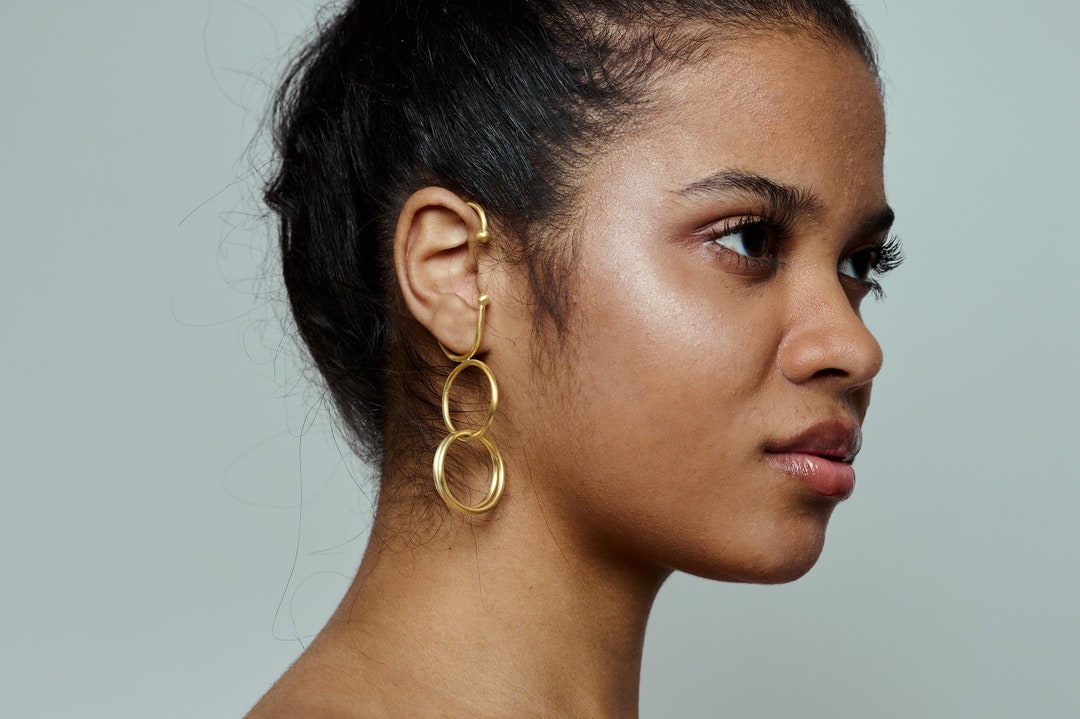 Circles Ear Cuff, Gift for Her, Christmas Gift, Wrap Earrings, Ear Cuff