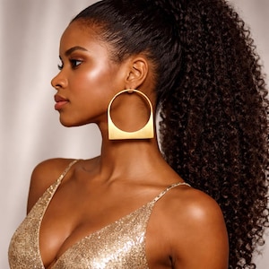 African Inspired Large Hoop Earrings - Handcrafted Ethnic Statement Jewelry