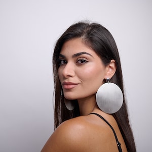 Oversized Earrings, Sterling Silver Earrings, Large Hoops Earrings, Big Hoops Earrings, African Earrings, Statement Earrings, Geomtric Hoops