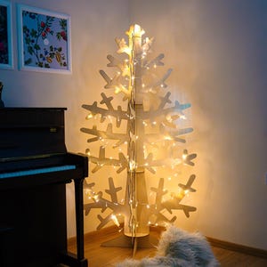 Árbol de Navidad, Árbol de Navidad ecológico, Vida ecológica, Diseño nórdico, Árbol de Navidad de madera, Árbol de Navidad cortado con láser, Árbol de Navidad