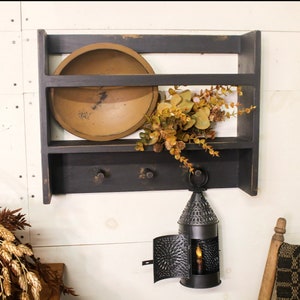 Rustic Peg Shelf | Farmhouse Shelf | Rustic Bowl | Peg Shelf