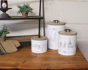 Farmhouse Canisters Etsy