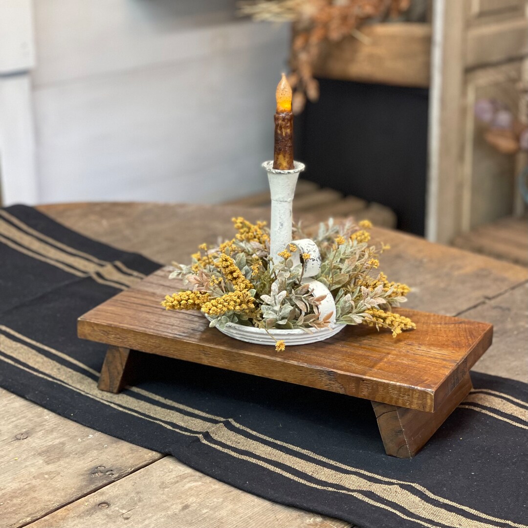 Handmade Rustic Brown Wooden Table Riser: Farmhouse Decor - Etsy