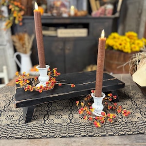 Brown Flameless Taper Candle Set of 2 with Remote: Battery Operated Table Decor, Wedding Gift