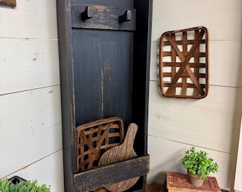Log Cabin Wall Box Primitive Style Shelf Decor | Country Farmhouse Rustic Shelf