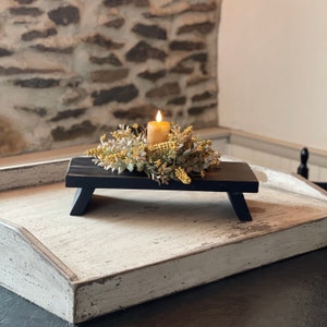 Wooden Table Riser Black Primitive Distressed Style| Handmade | Farmhouse Table Decor| Gift |Rustic Housewarming Gift