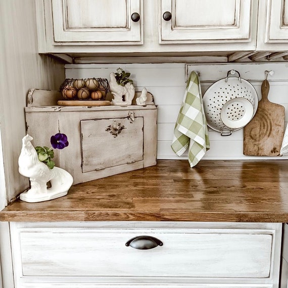 Counter Top Corner Cupboard Corner Kitchen Organizer Rustic Cream