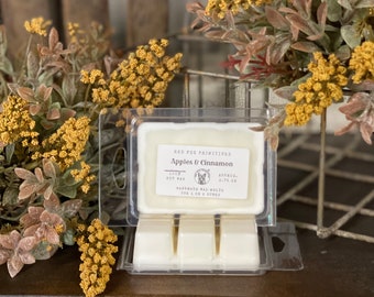 Apples and Cinnamon Scented Soy Wax Melts - Handmade Fall Scent