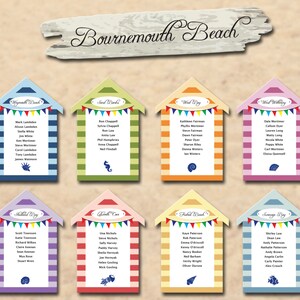 Beach Theme Wedding Table Plan &amp; Table Cards printable Digital Only - Etsy