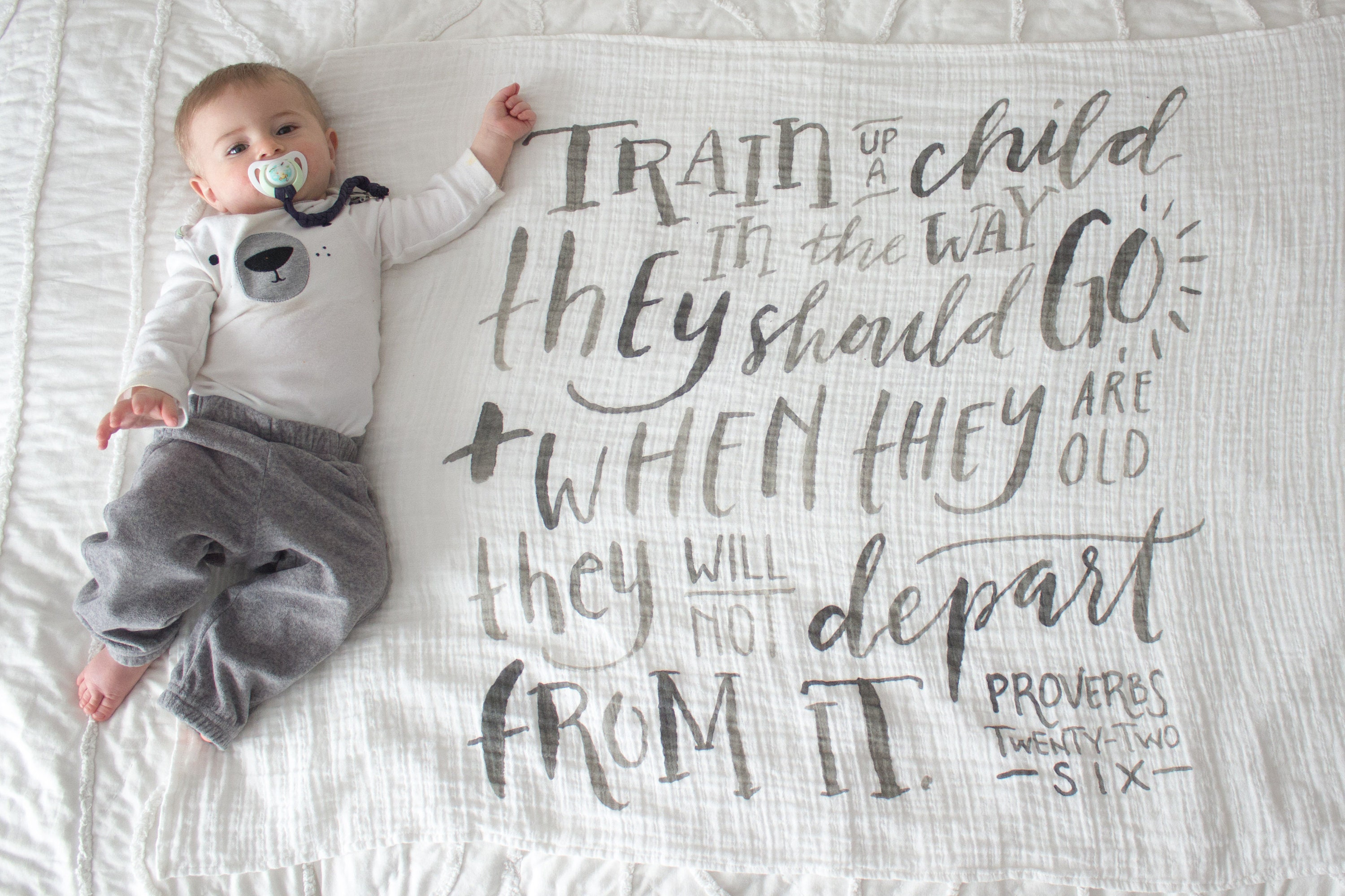 Scripture muslin blanket cheap
