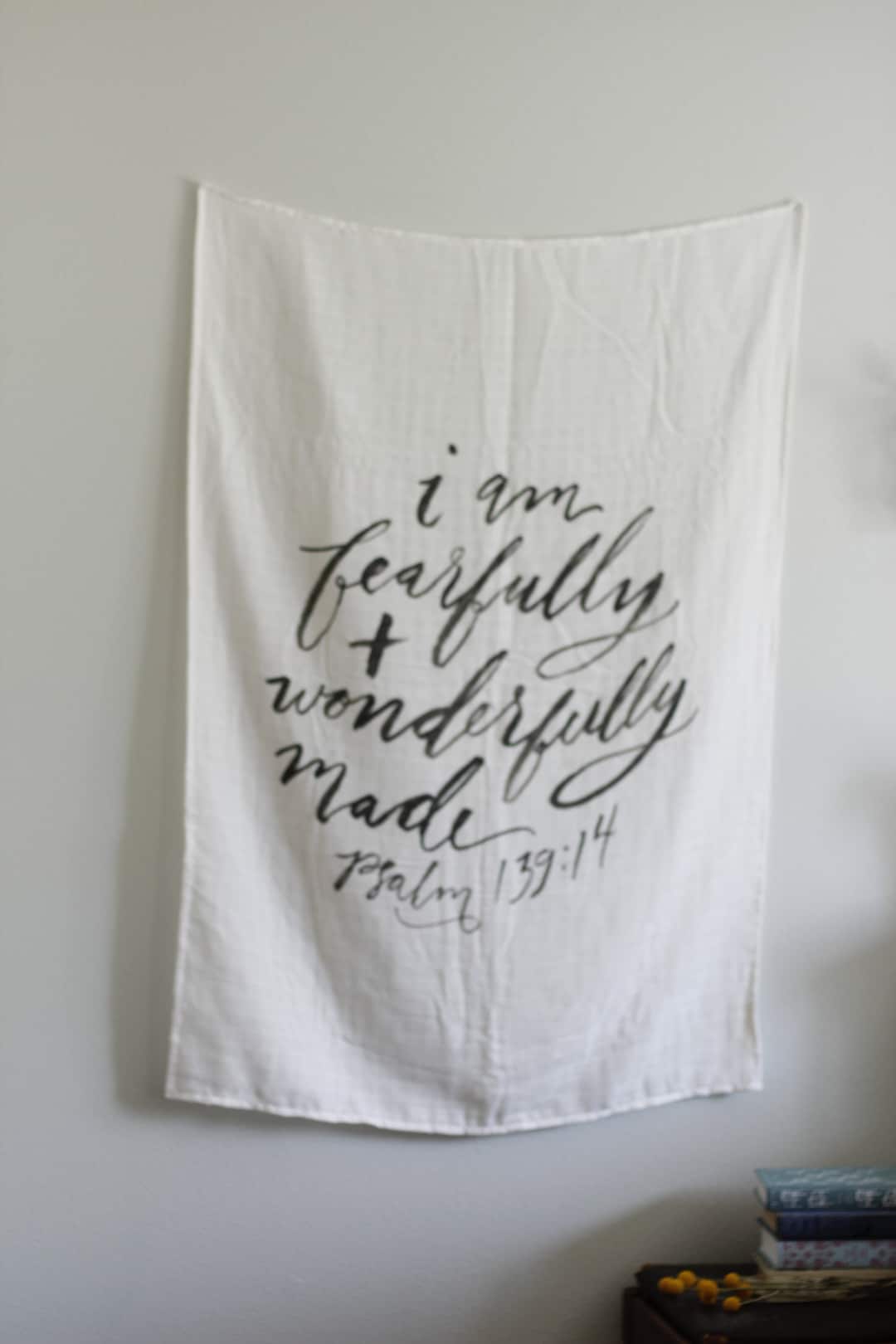 Swaddle Blanket Scripture, Muslin, Psalm, Wonderfully, Bible Verse