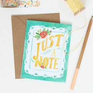 alle Gelegenheitskarten | Aquarell, handgemalt, handlettered, florale Notizkarte, Dankeskarte, Kartenset, gelb rosa blau