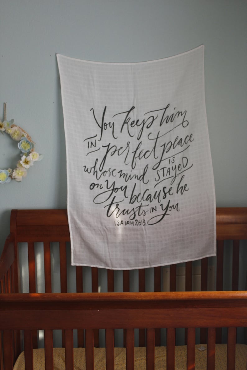 Swaddle Blanket Scripture Muslin Faith Samuel Bible Etsy