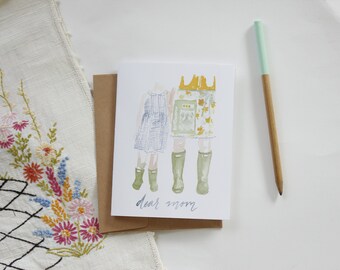 mother's day card | retro, vintage, whimsical, classic, funny, traditional, floral, farmer