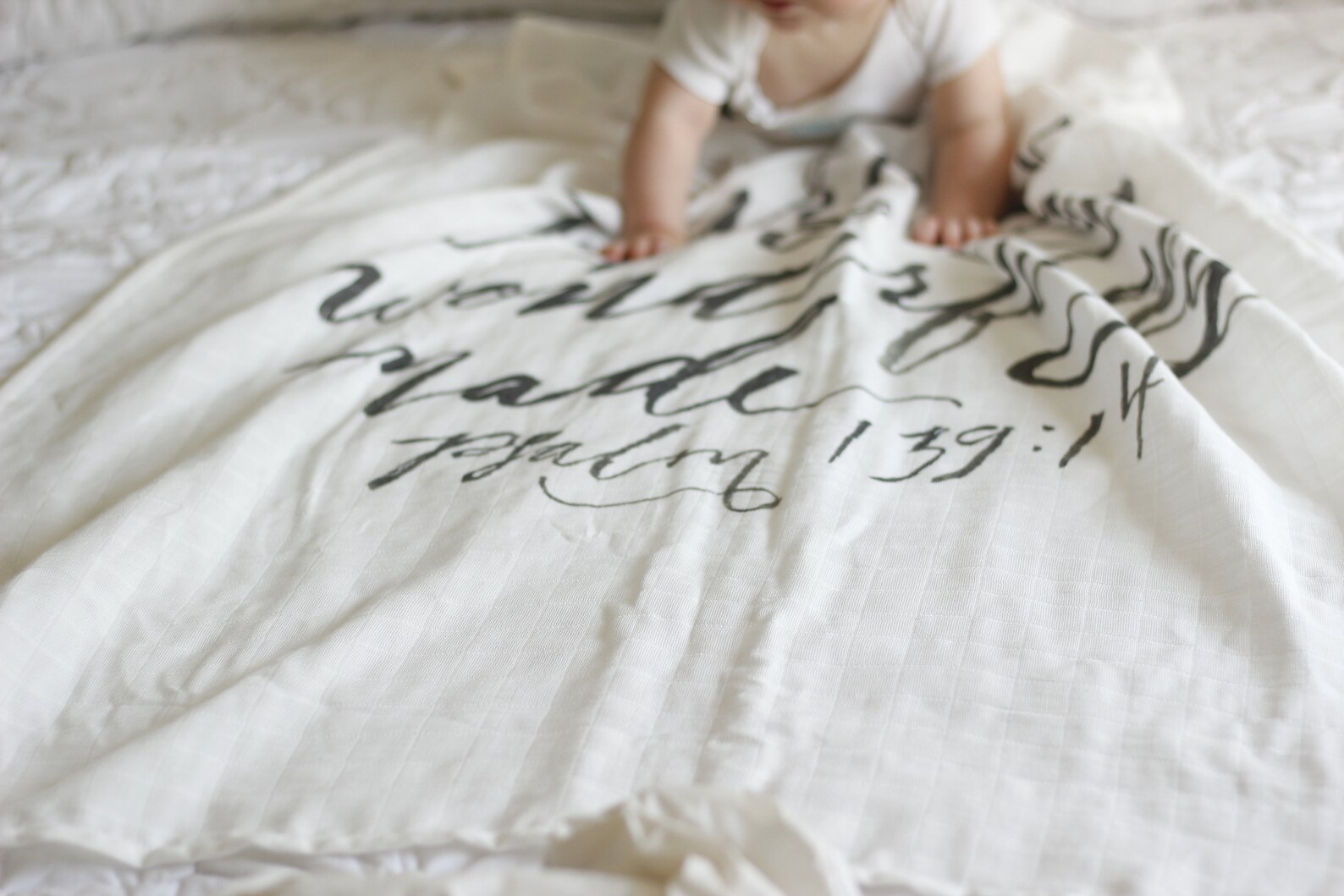 Swaddle Blanket Scripture Muslin Psalm Wonderfully Bible Etsy
