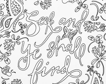 scripture coloring page | adult coloring, meditation, devotional coloring page, matthew 7, Bible verse coloring page