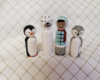 Arctic Friends Peg Doll 4 piece play set