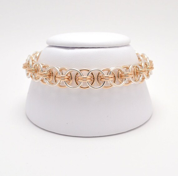 Helm Bracelet in Gold Fill and Sterling Silver