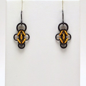 Hallowe&#39;en Byzantine Earrings in Anodized Aluminum